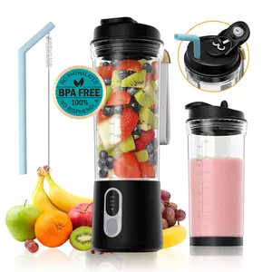 Mini Portable Blender 600ML – 300W Electric Smoothie Maker & Juice Cup, USB Rechargeable Personal Mixer for Shakes, Baby Food & Fruit Juice, Perfect for Home, Travel & Sports Use