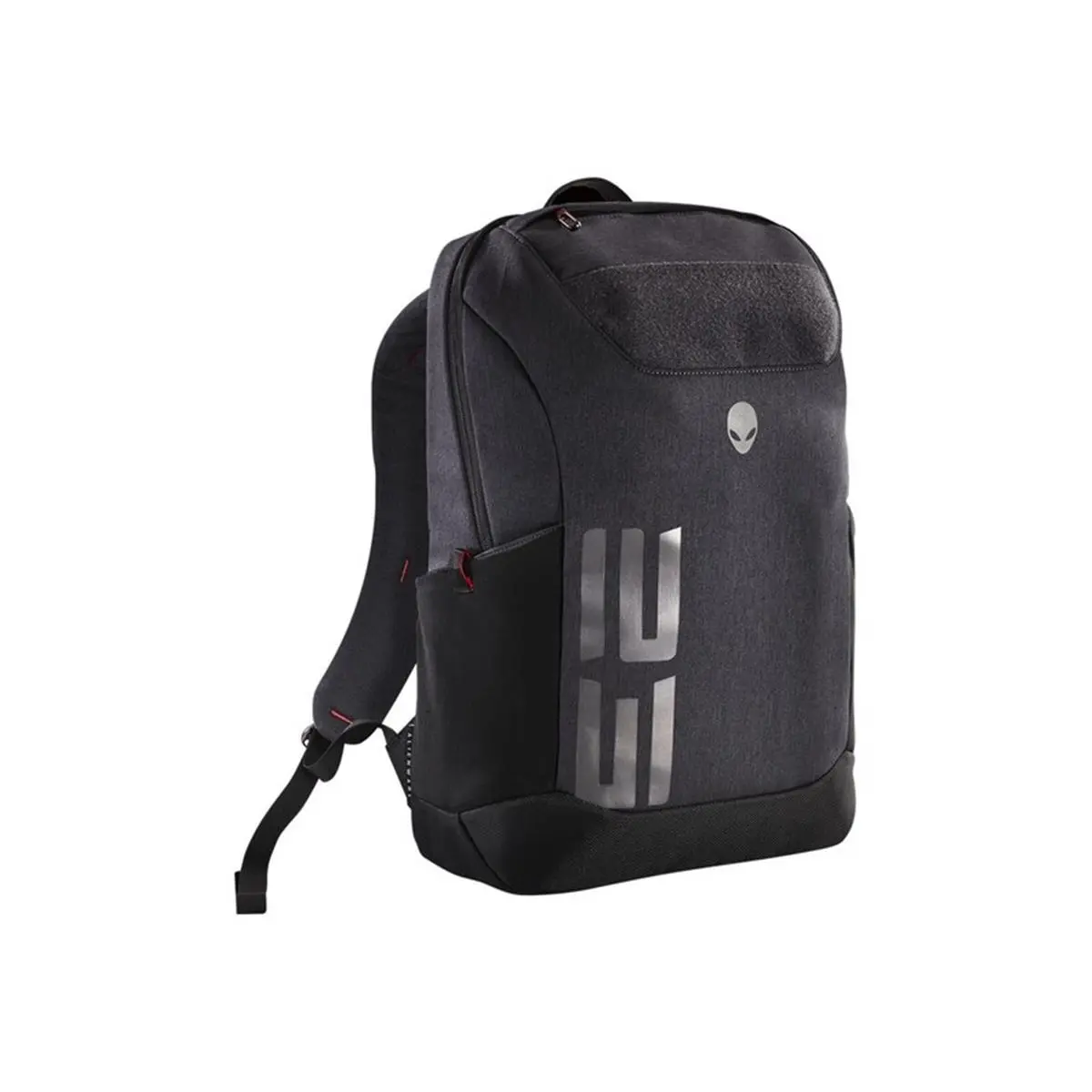 Alienware Durable Backpack for Gamers & Adults, 15-17in Laptop Travel Backpack with Ballistic Weave, Contoured Straps, Padded Sleeve, Heathered Gray Fabric, Valor Patch Hook-and-Loop Panel - Car Interior Accessory
