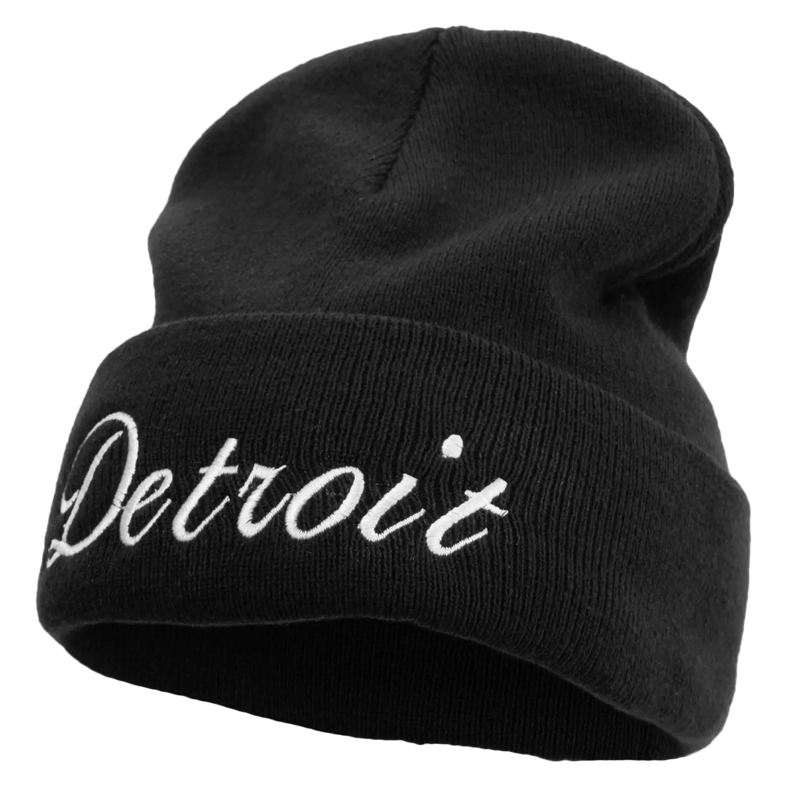 City of Detroit Embroidered Big Size Acrylic Long Beanie