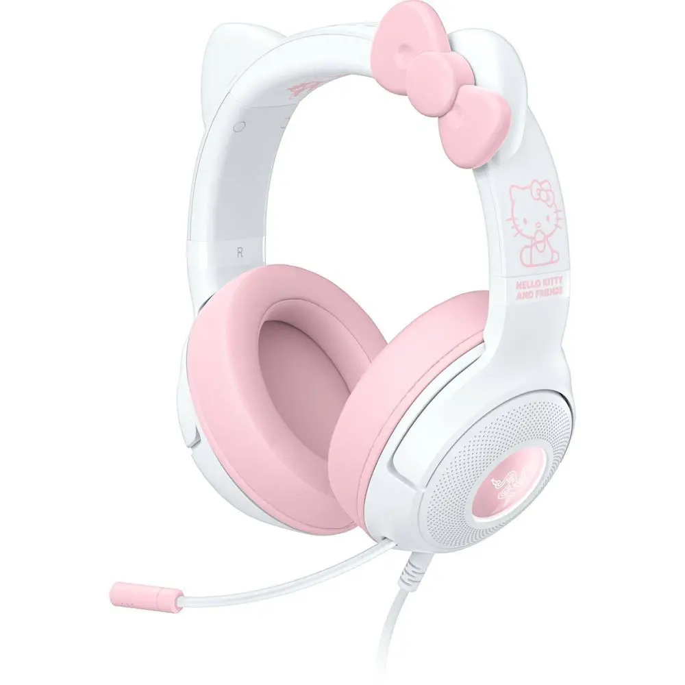 Razer Kraken Kitty V2 Wired USB A Gaming Headset with Kitty Ears and Chroma RGB Lighting - Hello Kitty Edition: Compatible with Personal Computer