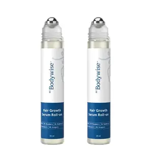 【BUY 1 GET 1 FREE】Be Bodywise Advanced Hair Density Roll-On Serum 25 ml | 5% Saw Palmetto, 3% Rosemary, 1% Caffeine Herbasome & 3% Fenugreek | Scalp Serum for Reduced Hair Fall | Men & Women