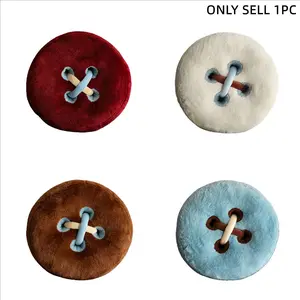Button Design Plush Pillow, Soft Rabbit Fur Material, High-Quality Sofa Cushion, Perfect Gift for Valentine's Day, Christmas, Birthday, New Year