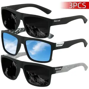 Men’s Square Polarized Sunglasses, Lightweight UV Protection Driving & Outdoor Sports Shades