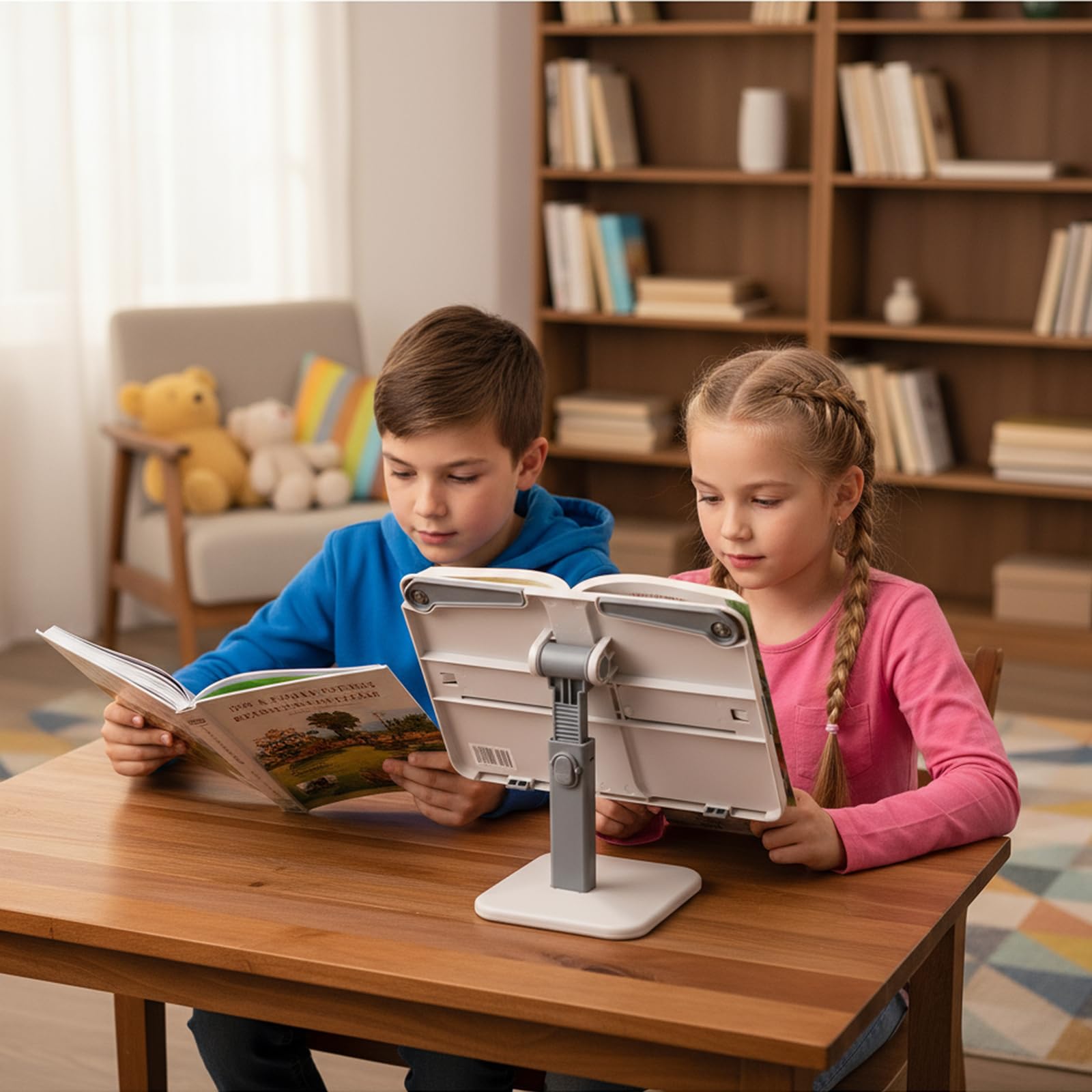 Tablet Stand Holder,Adjustable Foldable Lightweight Laptop Book Stand for Desk,Monitor Holder Multi-Functional Rest Tray Recipes Textbook Cookbook Magazine Laptop Tablet DW