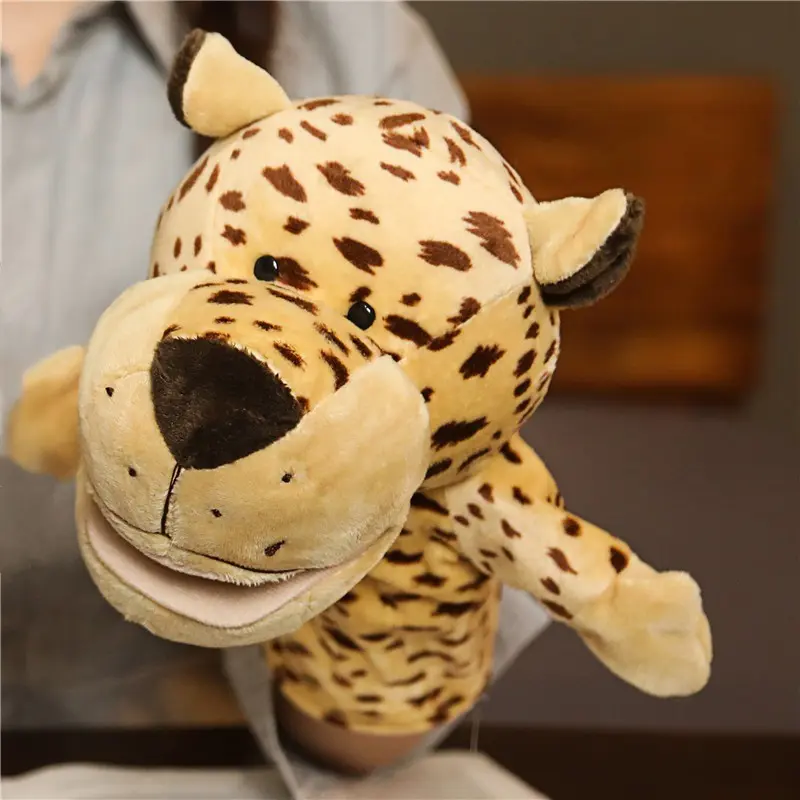 Animal Hand Puppets Multi-Style Plush Toys, Open-Mouth Puppet Lion Duck Monkey, Interactive Dolls for Kindergarten, Fun Educational Playset, Cute Duck Design