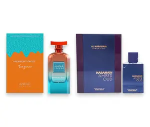 Al Haramain Midnight Frost Tangerine + Amber Oud Dubai Night Eau de Parfum Bundle, 100ml Multi-Pack, Unisex Fragrance with Californian Tangerine, Apple, Bulgarian Rose & Amber Notes for Day/Night Use