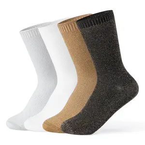 Gaoso 4 Pairs Glitter Ankle Socks for Women Shiny Metallic Sequin Mid-Calf Socks