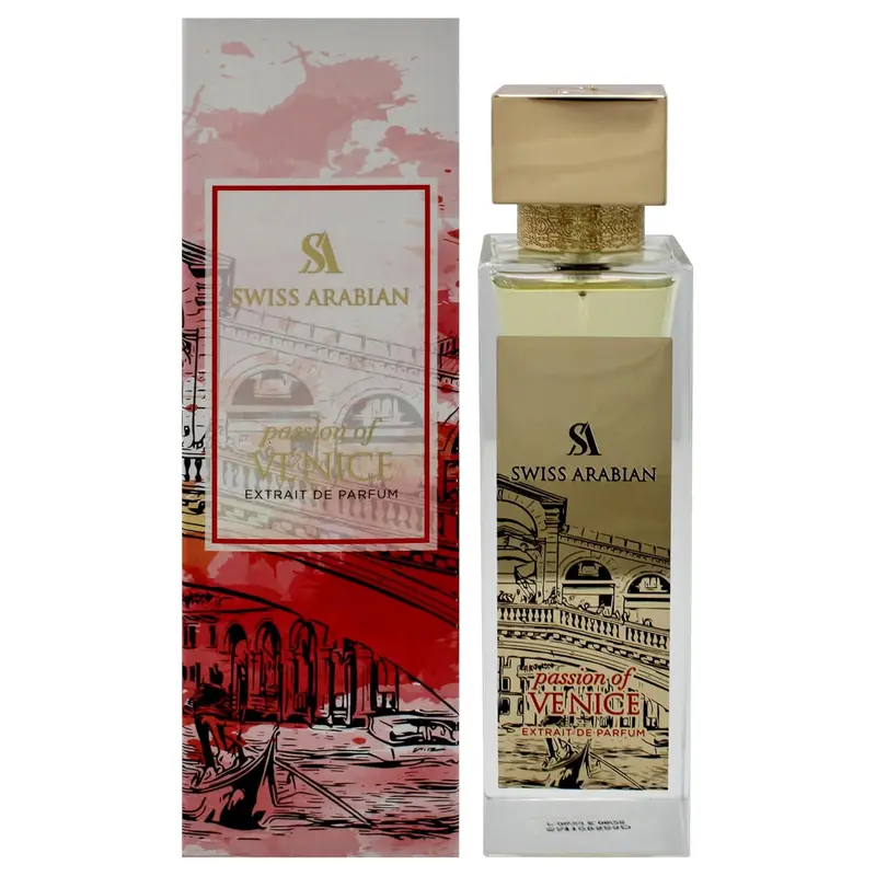 Swiss Arabian Passion of Venice 100 ml Eau de Parfum – Long-Lasting Arabic Perfume for Men & Women with Woody Musk, Vanilla, Patchouli & Pepper – Unisex Arabian Fragrance – 3.4 oz (100 ml)