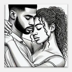 Sip & Paint Canvas Experience – Perfect for Couples or Singles!, Sip and Paint Canvas, Black Art, DYI Paint Party, Couples Paint and Sip, Canvas,