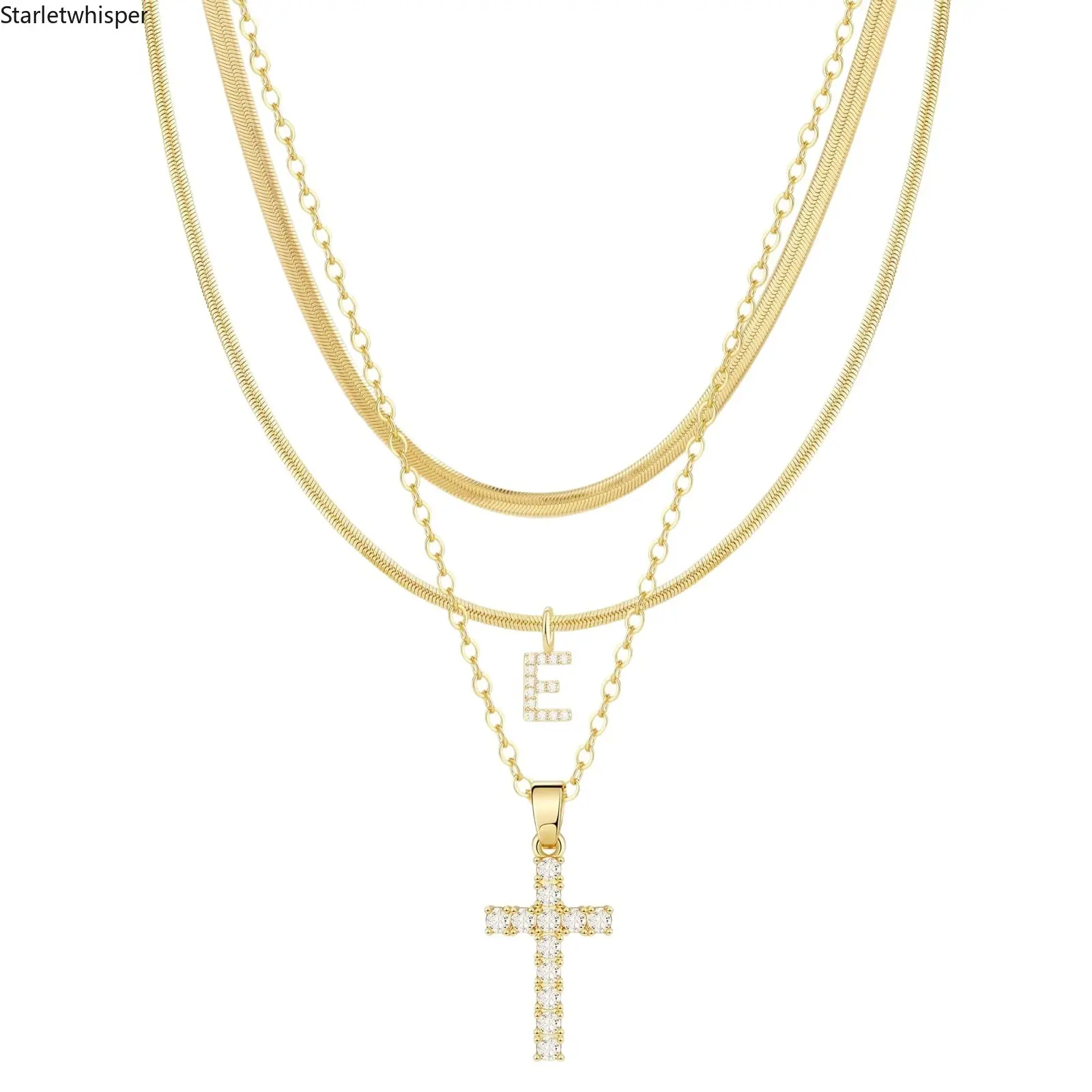 Women's New Dainty Multi-Layer Gold-Plated Stackable Chains Necklace, Adjustable Chain, Minimalist Light-Luxury Design, Sports & Outdoor Fashion Chic Accessories