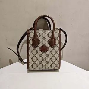 Pre-owned GUCCI GG canvas Tote Bags GUCCI Interlocking G Mini Tote Shoulder Bag GG Supreme canvas