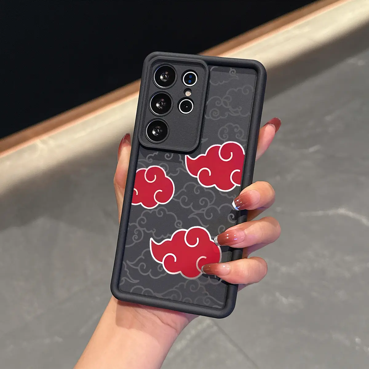 1 Akatsuki Cloud Phone Case, Samsung phone case, Samsung Galaxy S/A series phone case, compatible with Galaxy S20-S26, Galaxy A12-A55 phone case, Protective, Accessories, Cover, Protector
