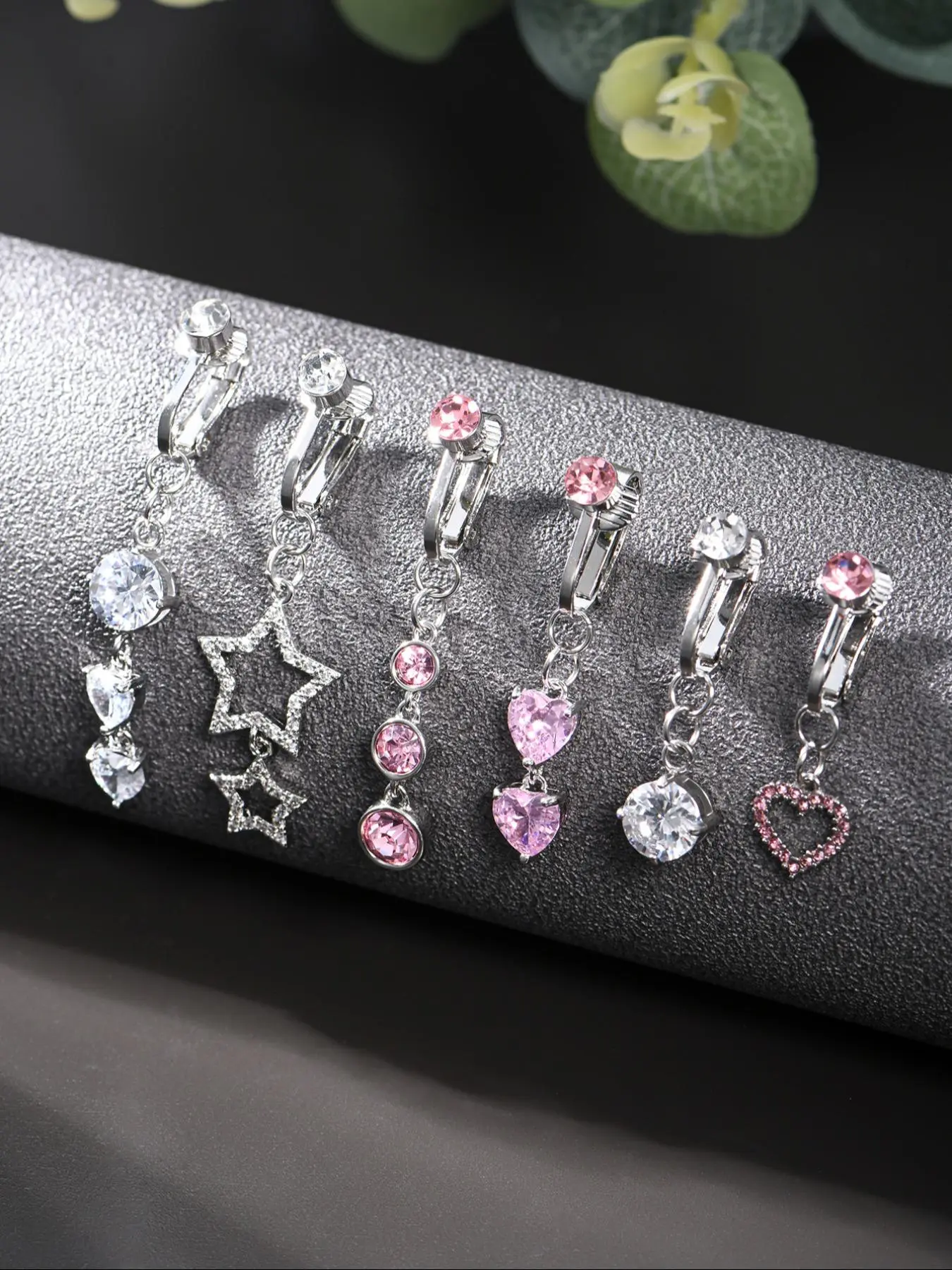 Cute Fake Belly Ring, Fake Belly Piercing Clip on Belly Button Rings, Stainless Steel Fake Belly Button Ring, Non Piercing Fake Belly Piercing Jewelry, Body Jewelry