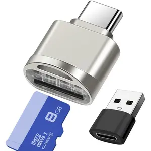 SD Card Reader, USB C to SD Card Reader, Type C TF Memory Card Reader with USB C to USB Adapter,  USB OTG Card Reader for Laptops, MacBook, Galaxy Phones and More