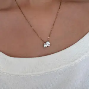EVRY JEWELS Gold or Silver Plated Women's Hypoallergenic Eternal Match Necklace