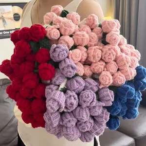 Flower Throw 36/52/68/99 Rose Bouquet Blanket Finished Perfect Festival Gift for Girlfriend & Couples