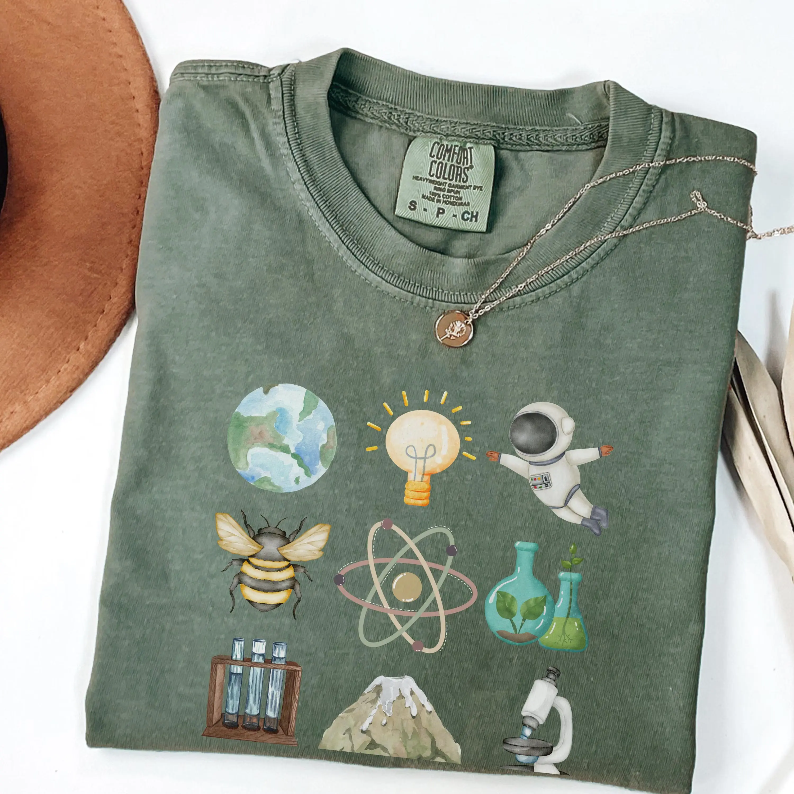 Science Teacher T-Shirt, All Sciences Comfort Colors Tee I Gift for Teachers, STEM Enthusiasts I  Science Lovers T-Shirt, Educator Gift Fit Top Womenswear Comfy Crewneck Everyday