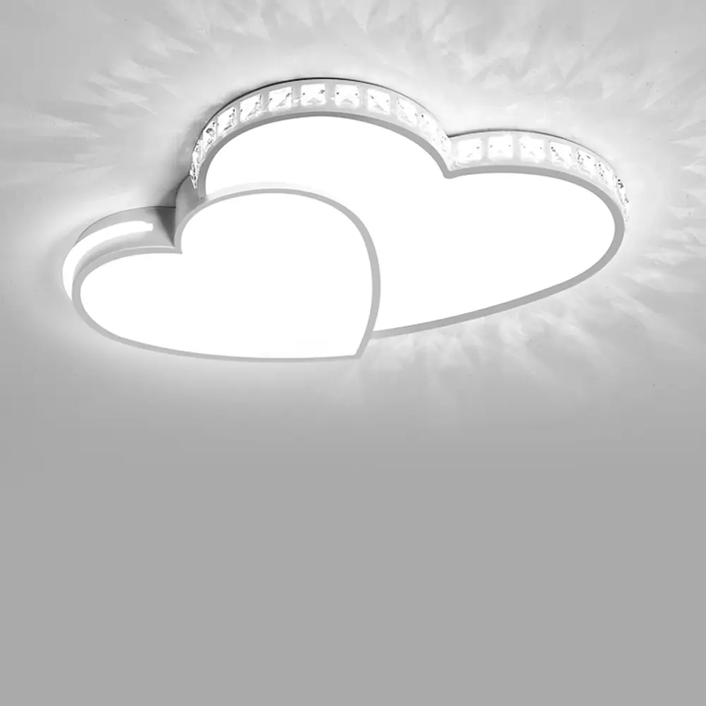 Heart Shape Ambient Dimmable LED Ceiling Light - 36W, 2400LM, 3000K-6500K Warm-to-Daylight, 90 CRI, Decorative Atmosphere Lighting for Home Office, Playrooms, Modern Ceiling Mount LED Decoration Lamp