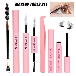 Lash Bond and Seal, Lash Remover, Makeup Remover, Lashes Remover, Waterproof 2 in 1 Cluster Lash Glue for Eyelash Extensions Long Lasting Strong Hold Individual Eyelash Bond&Seal&Remover for Self-Application at Home