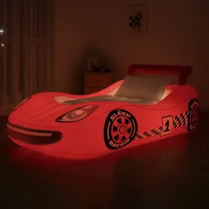 Sleep Racer™ Comfy Cruiser Inflatable RED Illuminated LED Inflatable Car Bed Toddlers Ages 2 to 6