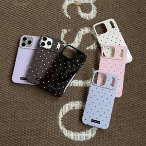 Autumn Winter Six-Color Polka Dot Phone Case for Apple iPhone Series, Stylish Women's Mobile Cover, Simple Design for Iphone17promax & More, Casing