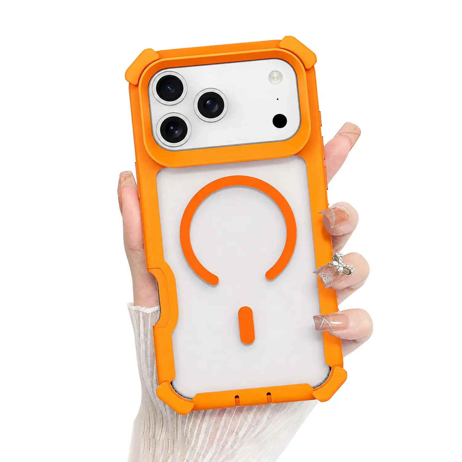 Heavy-Duty Shockproof MagSafe Case for iPhone 17/16/15/14/13/12/11 Pro Pro Max Air Plus, Magnetic Support, Sparkly Glitter Bling Back, Crystal & Corner High-Protection Cover for Men & Women