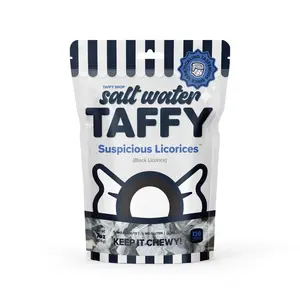 Taffy Shop, Suspicious Licorices Salt Water Taffy - Black Licorice Soft, Sweet & Chewy Candy