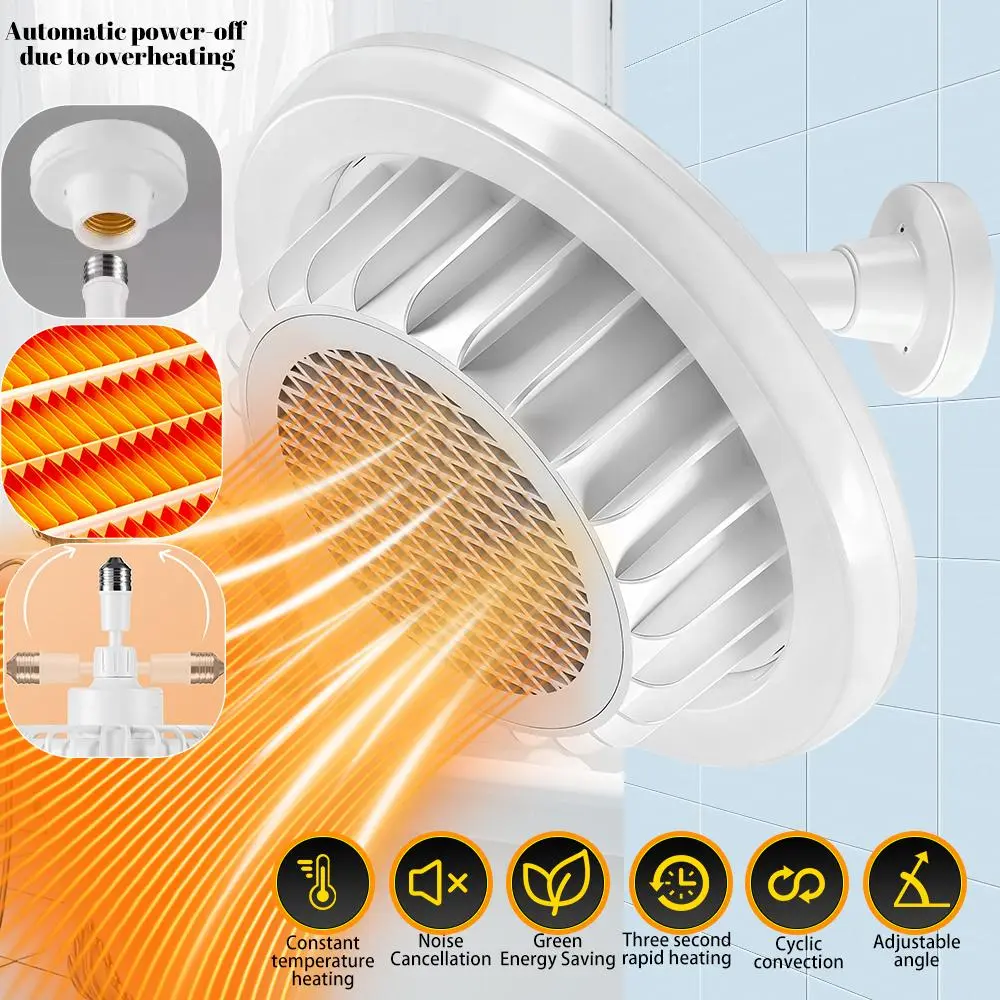 Bathroom Ceiling Heater, Electric Ceiling Heater with Remote Control, Ceiling Mounted Bathroom Heater, Fan Light Ceiling Heater for Bathroom