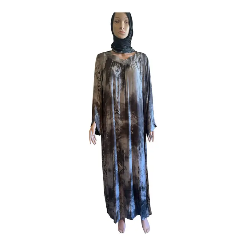 Smoky Mocha Elegance Maxi Dress