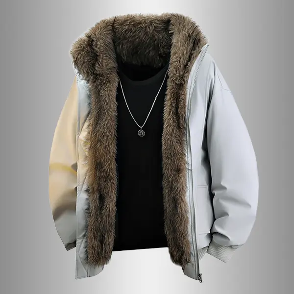 Men's Fitted Minimalist Fleece-Lined Long Sleeve Pull-On Warm Coat - Christmas Menswear Jacket for Street Style, Casual Winter Outerwear with Enhanced Warmth, Coats, Stylish, Work‑To‑Casual, Fashion