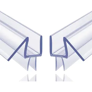 2-Pack  Frameless Shower Door Bottom Seal for Glass Doors - Stop Shower Leaks and Create a Water Barrier (1/2" x 39")
