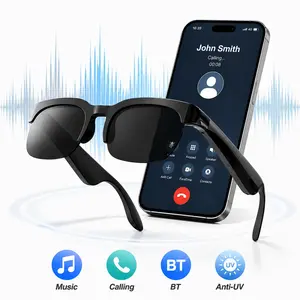 2026 Smart Bluetooth Glasses,Open-Ear Audio Glasses with Mic & Speakers,Voice Control,Music Playback,Hands-Free Calls,UV Protection Smart Sunglasses for Men Women Outdoor Sports Driving Travel