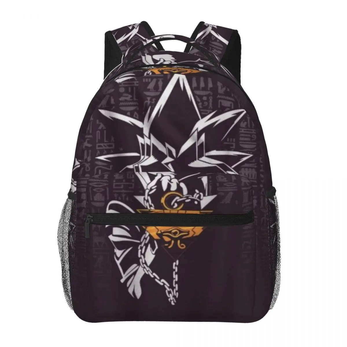 Yu-Gi-Oh! Yami Yugi Millennium Puzzle Full Printed Polyester Backpack, Large-Capacity Unisex Kids' Back-to-School Lightweight Daypack