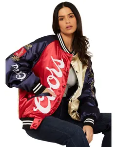 The Laundry Room Women's Women'S Satin Heritage Coors Bomber Jacket - Jkbja-Nyl-3916