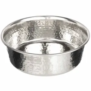 Hammered Stainless Steel Pet Bowls for Dogs or Cats