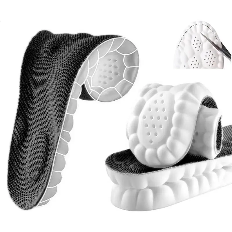 4D Cloud Insolees - Cloud Technology shoe inserts men-cloud shoes for women | Anti-Fatigue, Shock Absorption, Foot Pain Relief.U-Shape Memory Foam Insoles,One size fits most, adjustable by cutting along the curling line.