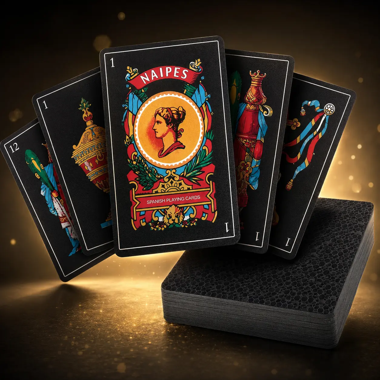 Waterproof PVC Spanish Playing Cards, Traditional Baraja Española Deck for Briscas, Travel, Parties and Outdoor Entertainment