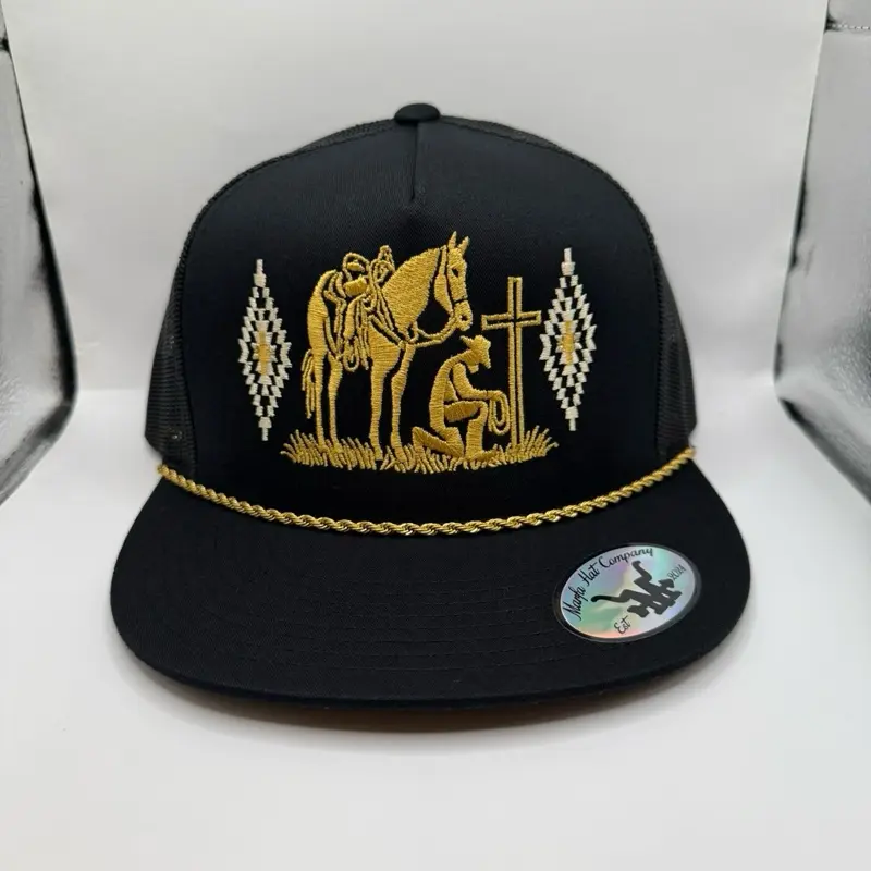 Rezo Vaquero V2 Snapback Hat with Gold Embroidery and Chain Detail