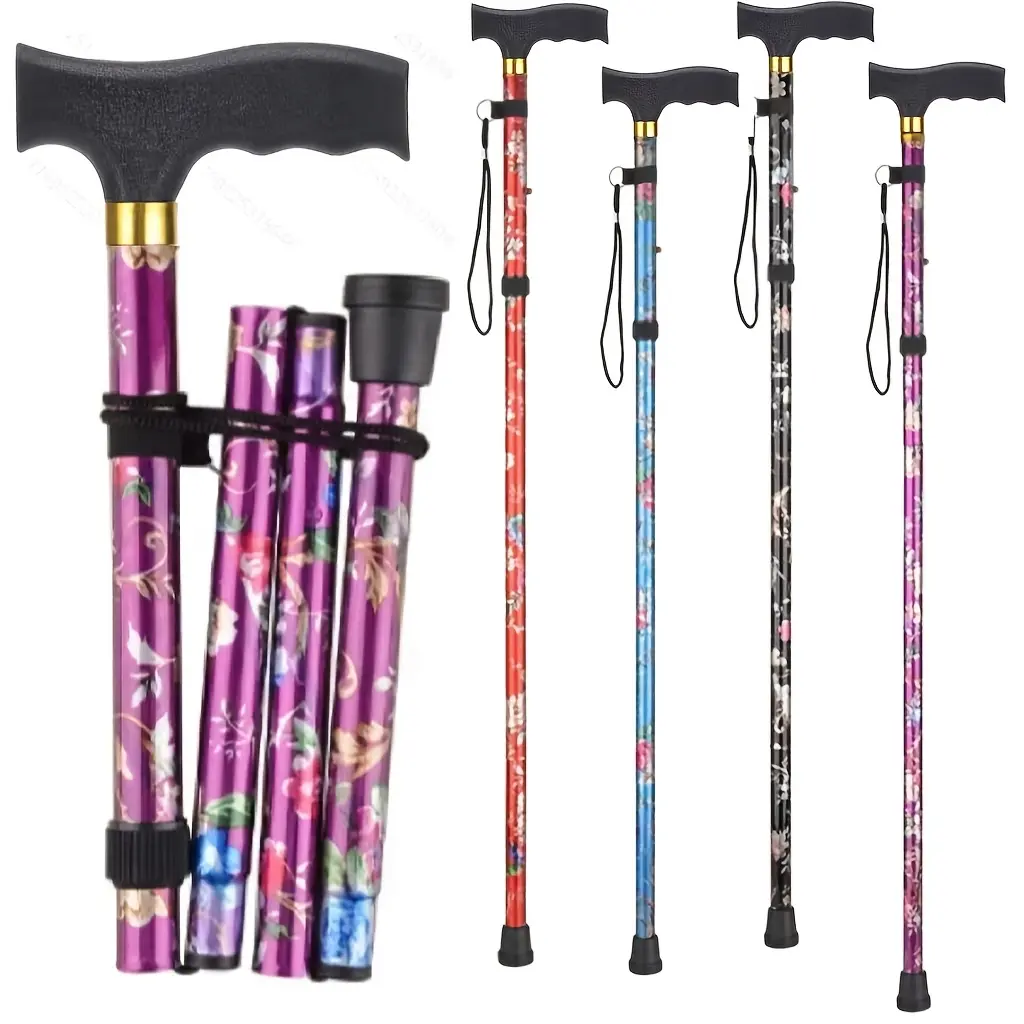 Foldable Walking Stick Ultra-Light Portable with Comfortable Grip for Hiking Travel Outdoor Adventures