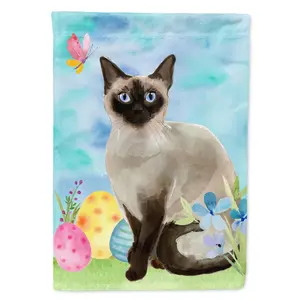 Carolines Treasures  Siamese Easter Eggs Garden Size Flag