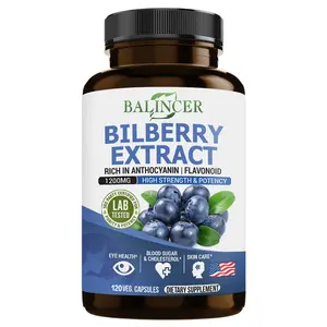 Balincer Bilberry Health Supplement, Supports Eye Health - 120 Capsules