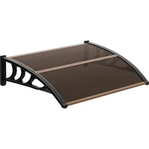 VINGLI Window Awning Door Canopy Exterior, Awnings for Doors Polycarbonate Cover Patio Door Awning Rain Snow Sunlight Protection Hollow Sheet
