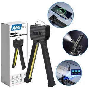 Fitness Selfie Light, Posing Light | 7 Speed Dimmer | Magnetic Base Work Light and 180° Folding Hook | USB Rechargeable,Led lights bedroom survival supply Dimmable Studio Video Lighting survival supplies