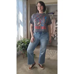 KANCAN Mid Rise Straight Leg Jeans