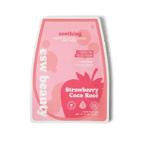 [ESW Beauty Official] Strawberry Coco Rose Biocellulose Mocktail Mask- Vitamin C, Korean Skincare, K-Beauty Ingredients, Hydrating, dry sensitive skin, redness