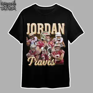 Jordan Travis Vintage Graphic 90s Tshirt, Sport Homage Graphic T-shirt