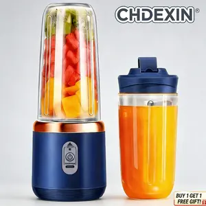 Portable Juicer, USB Rechargeable Juice Extractor Cup with LED Display, Fruit Juicer, Vegetable Juicer, Suitable for Outdoor Carrying Use, BPA Free Eco-friendly Juicer Machine, Travel Mate and Kitchen Gadgets, Valentine's Day Gifts for Adults