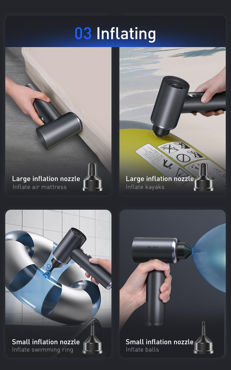 itutn car vacuum/blower M8, 5-in-1 Mini Vacuum Cleaner Cordless & Air Duster ,22000Pa Powerful Suction, Handheld Portable Vacuum For Car, Home, PC, Keyboard, Desk, Pet Hair Cleaning