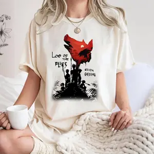 The Lord Of The Flies Comfort Colors T-Shirt, Humanity Book Lover Shirt, Survivor Dystopian Movie Book Lovers Tee, Classic Fan Gift