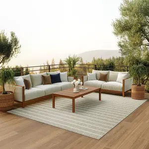 Nourison Positano Modern Stripes Flatweave Outdoor Rug